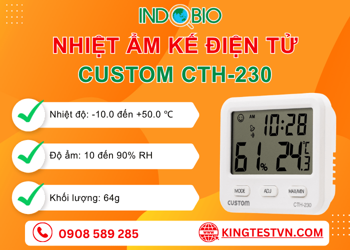 Nhiệt ẩm kế Custom CTH-230